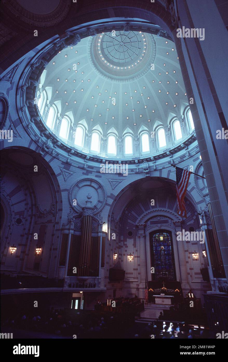 The main altar and interior of the dome of the united states naval
