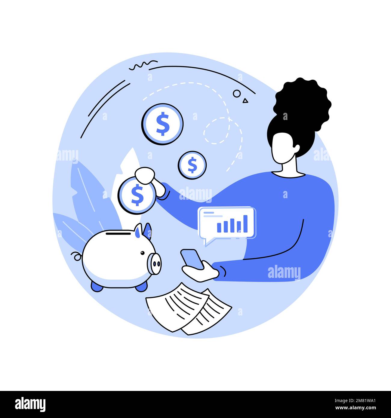 Budget planning software isolated cartoon vector illustrations stock