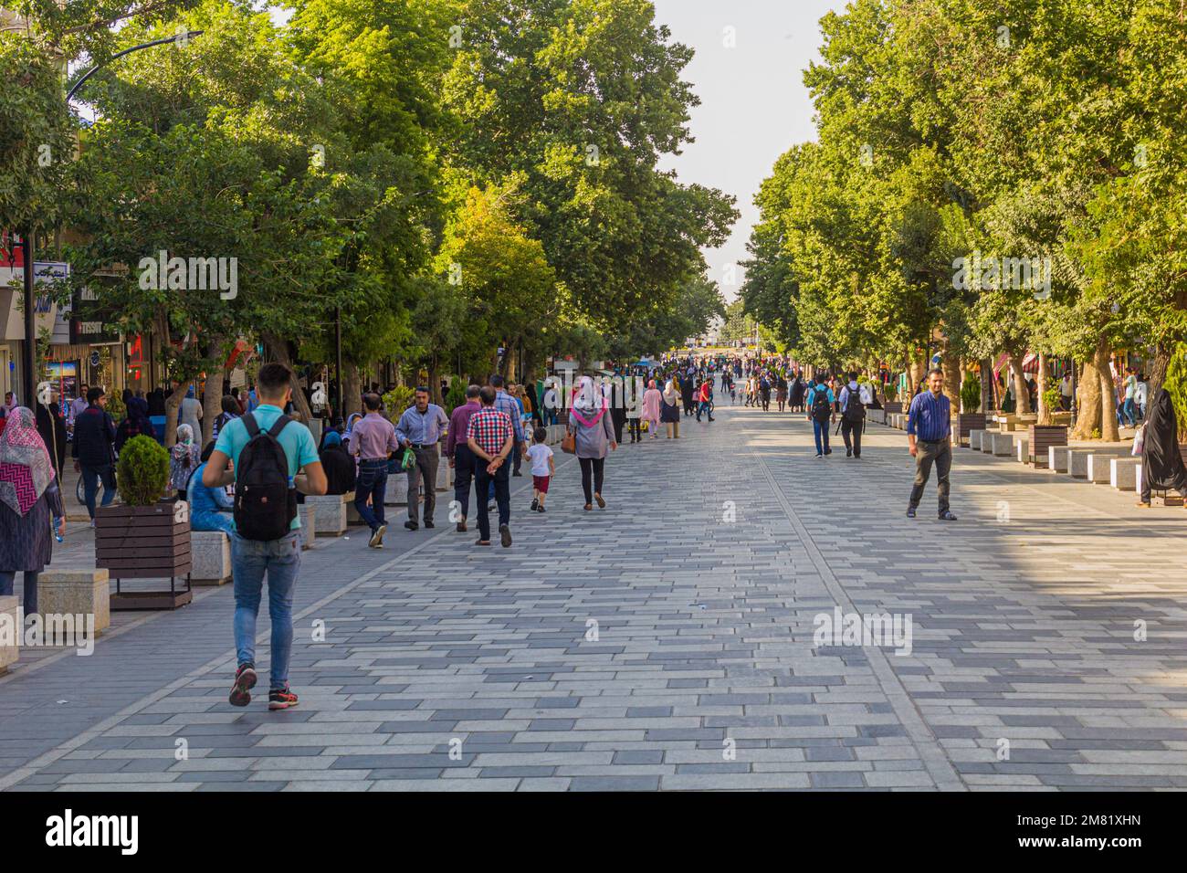 HAMADAN IRAN JULY 14 2019 Pedestrian Street In Hamadan Iran Stock 