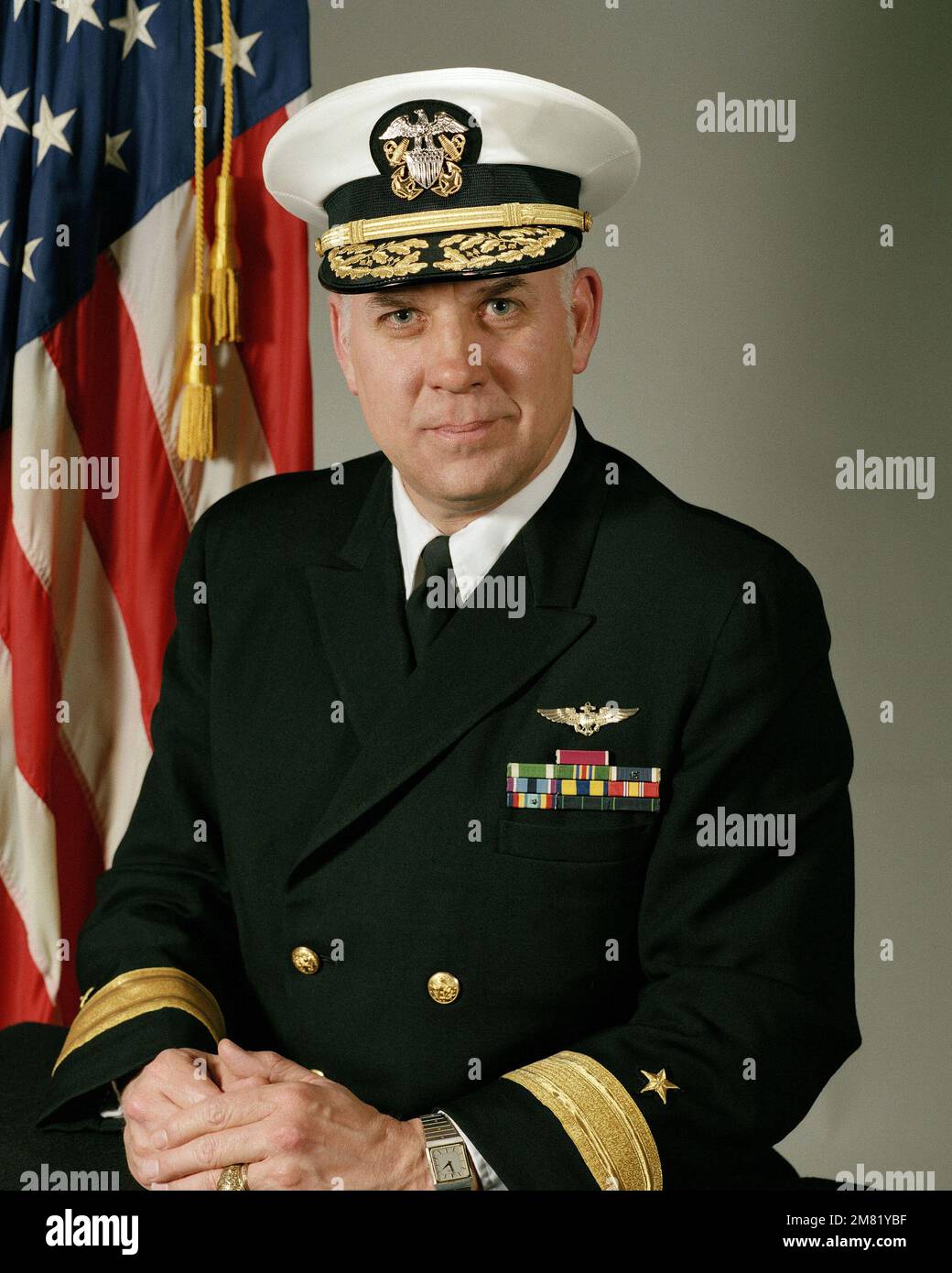 Commodore Dennis M. Brooks, USN (covered). Country: Unknown Stock Photo ...