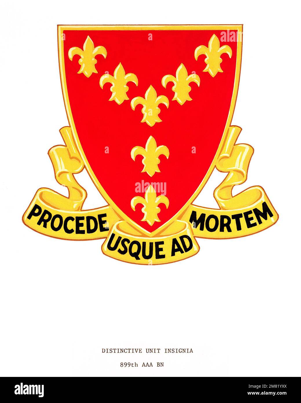 Approved insignia for: 899th Anti-aircraft Artillery Battalion. Country ...