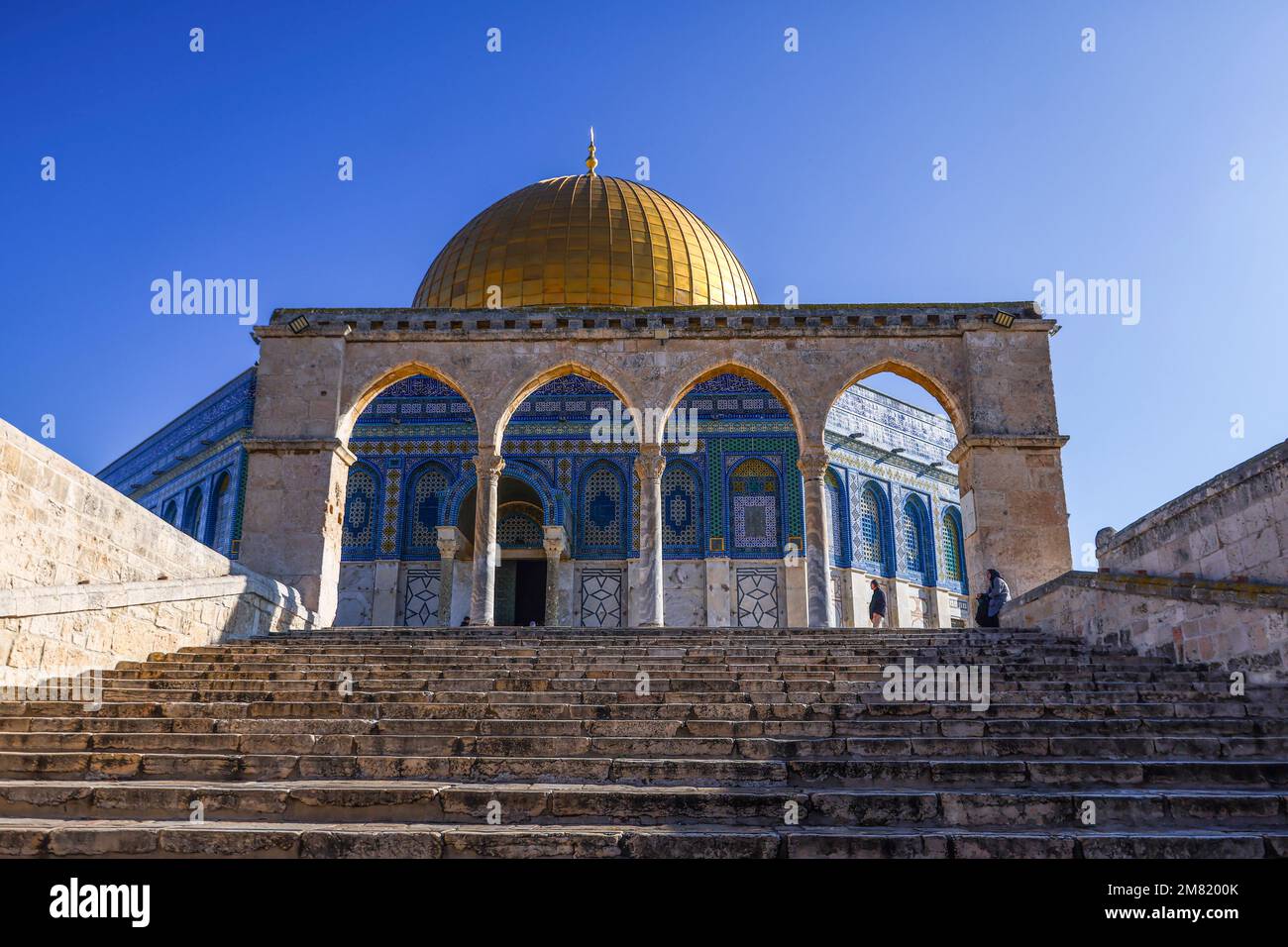 A view of the Al-Aqsa Mosque compound - The Dome of the Rock on the ...