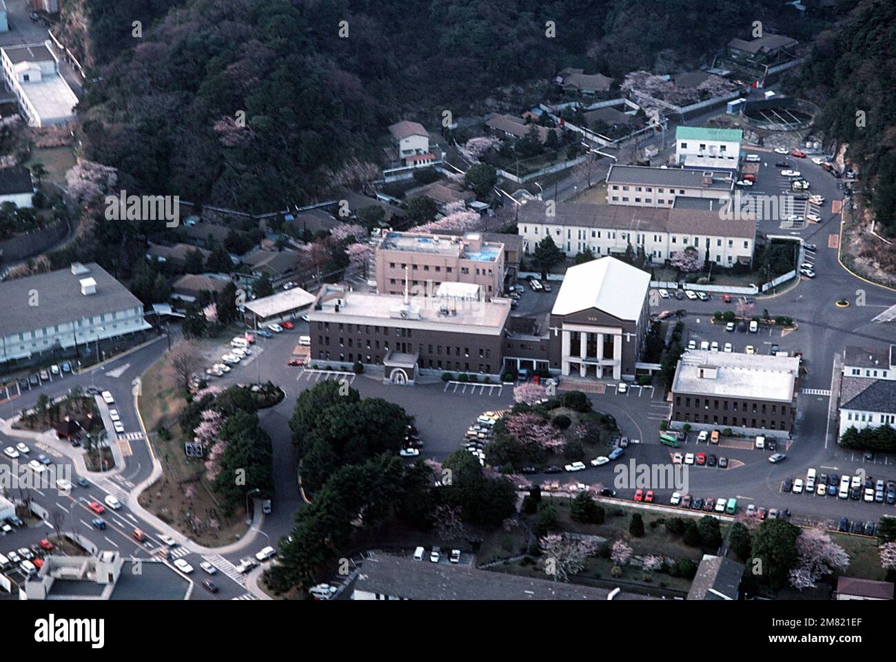 An aerial view of Commander Naval Forces Japan/Commander Fleet