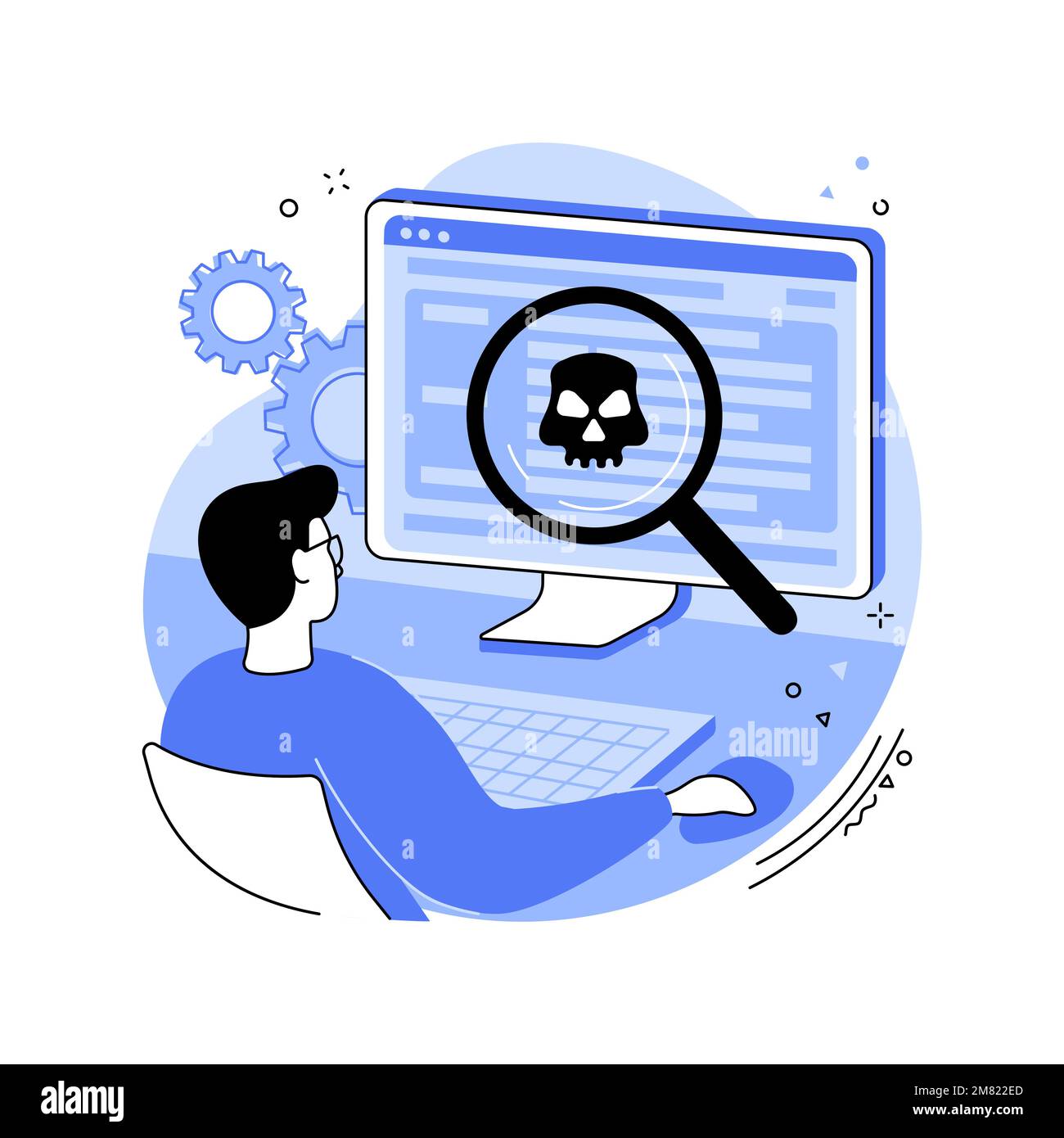 Malware analyst isolated cartoon vector illustrations Stock Vector ...