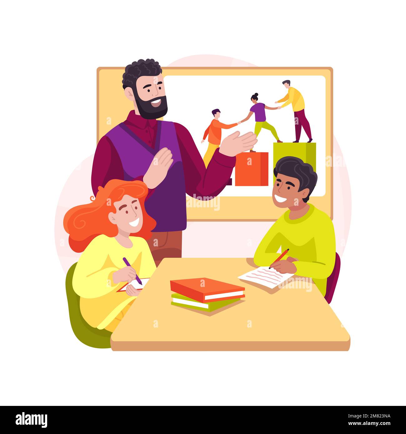 Leadership class isolated cartoon vector illustration Stock Vector