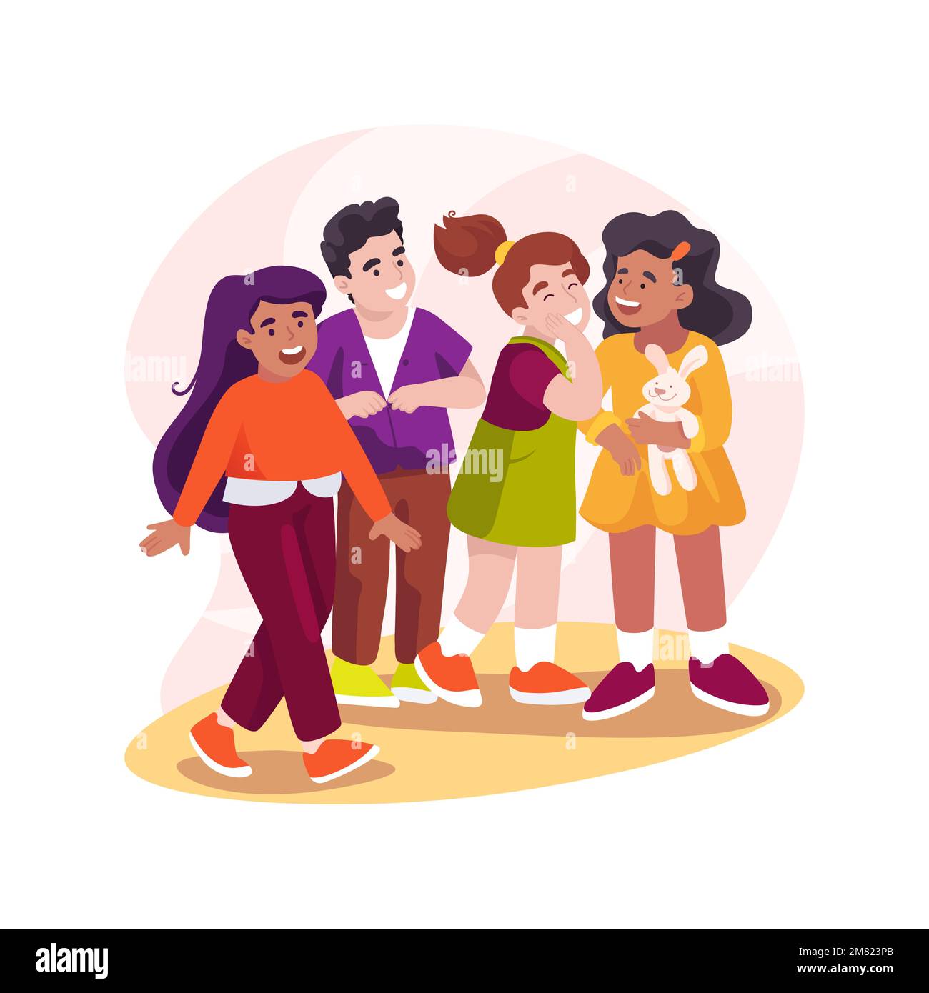 Telephone game isolated cartoon vector illustration Stock Vector Image