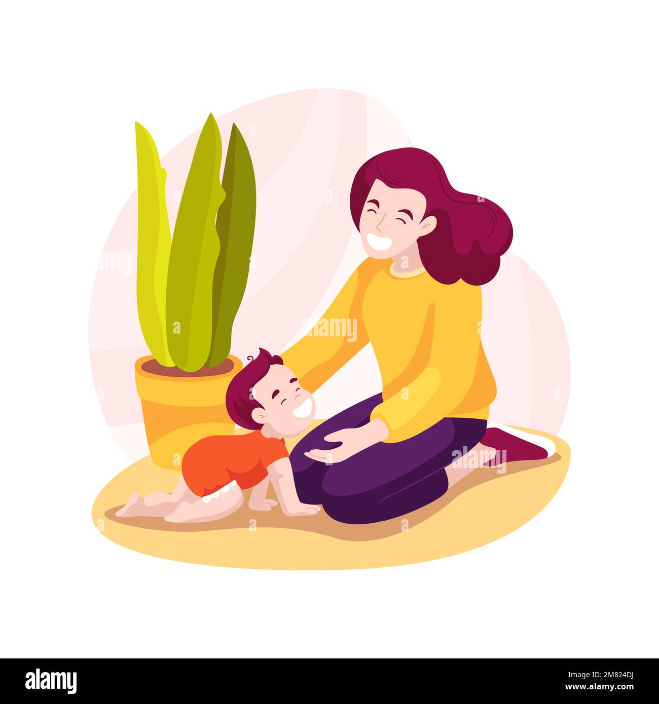 Rolling and crawling isolated cartoon vector illustration Stock Vector