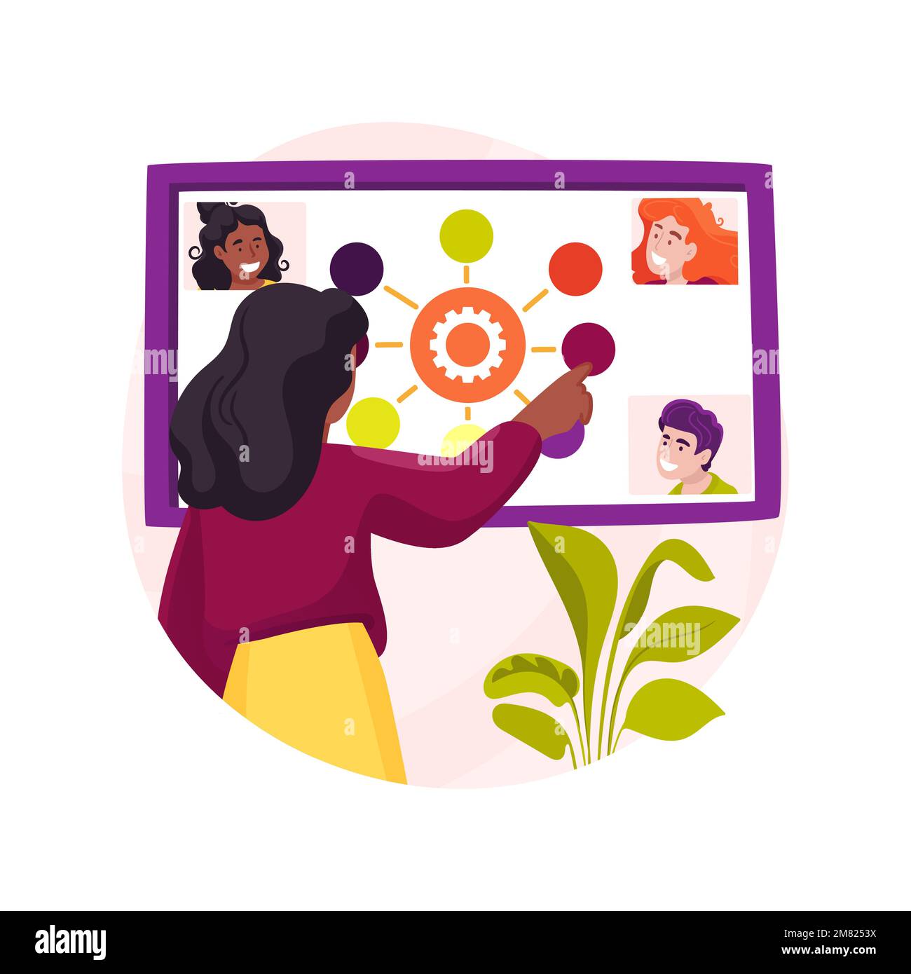 Student collaboration tool isolated cartoon vector illustration Stock