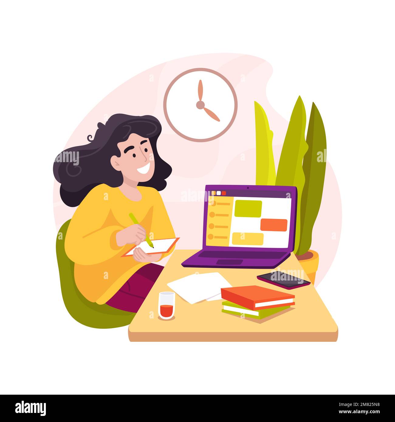 Group chat isolated cartoon vector illustration Stock Vector Image