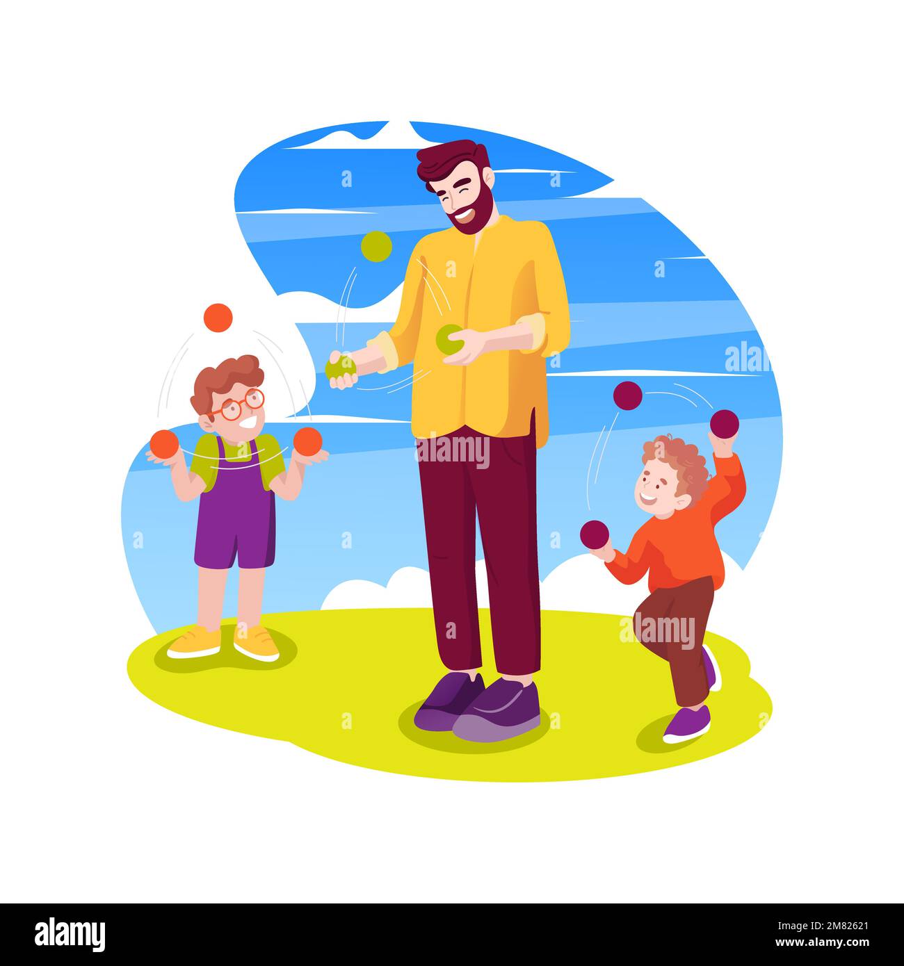 Learn to juggle isolated cartoon vector illustration Stock Vector Image