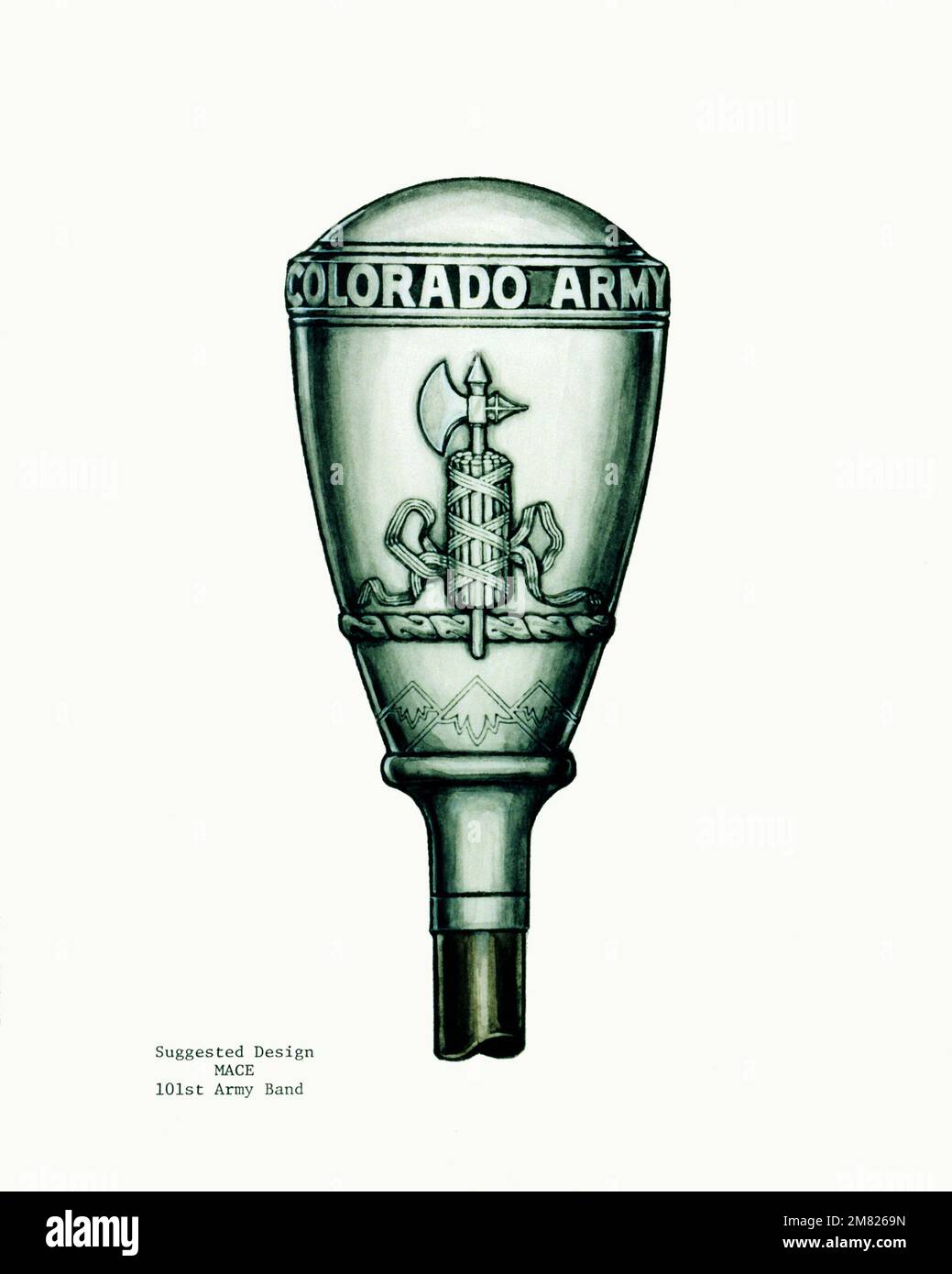 The mace design for the 101st Army Band. Country Unknown Stock Photo Alamy