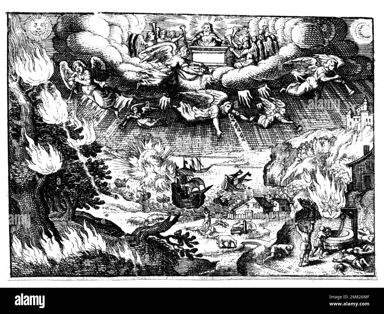 1550 ca, FRANCE : French ancient engraving depicting the Fall of the towns of SODOM and GOMORRAH . A story of OLD TESTAMENT , from a Bible ediction of XVI Century . Engraving  by french Étienne Delaune ( 1518 - 1583 ). - HISTORY - FOTO STORICHE - ANTICO TESTAMENTO - ISRAELE - JEWISH PEOPLE - EBREO - POPOLO EBRAICO - illustrazione - illustration - engraving - incisione - BIBBIA - VICENDA - STORICA BIBLICA - BIBBIA - BIBLE HISTORY  - RELIGION - RELIGIONE - Caduta di SODOMA e GOMORRA - LGBTQ - GAY - homosexuality - omosessualità - homosexual - omosessuale - Sodomy - Sodomia - Sodomiti - CASTIGO D Stock Photo