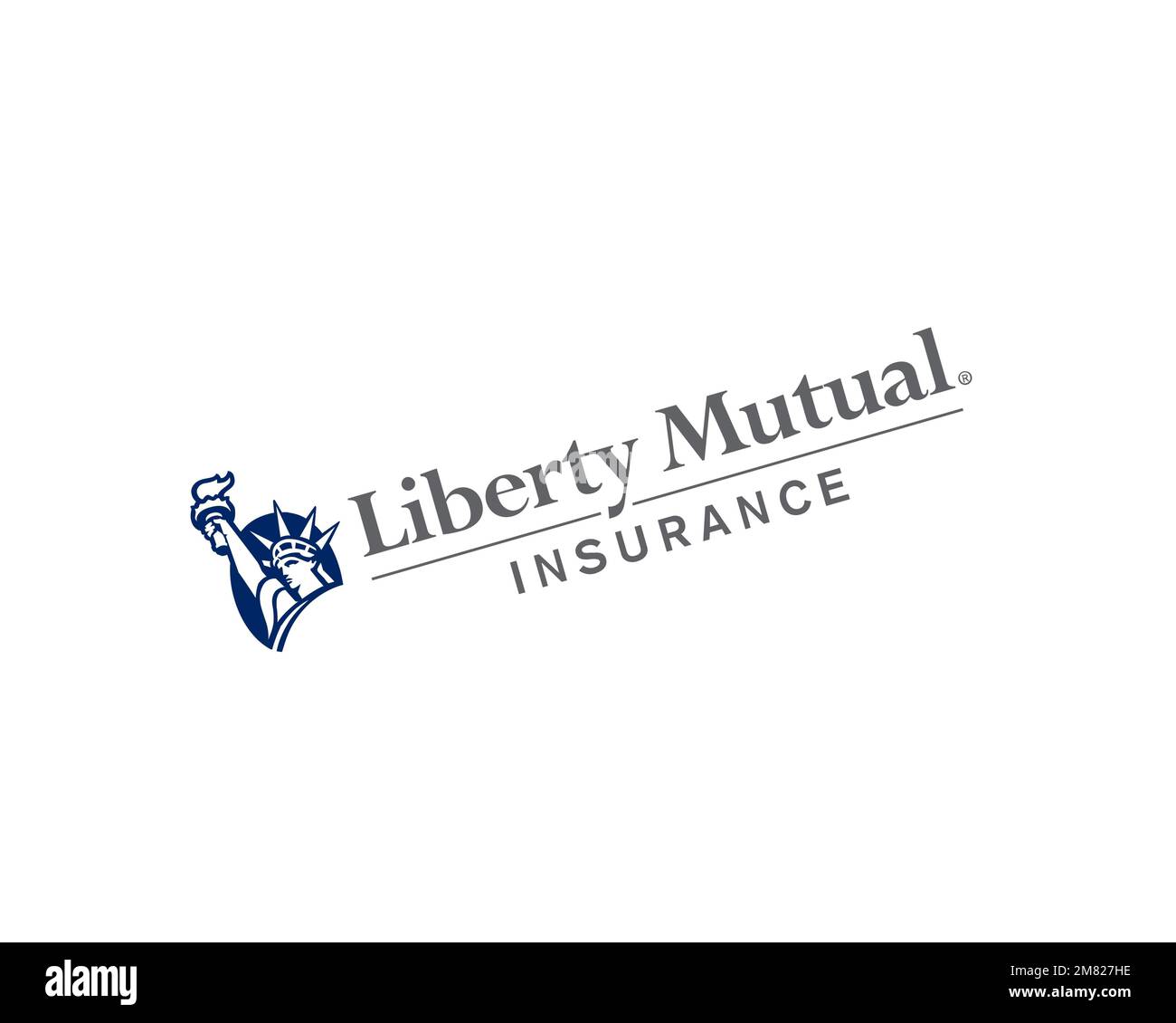 Liberty Mutual, Rotated Logo, White Background Stock Photo Alamy