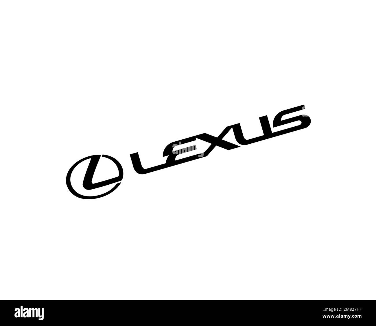 Lexus, Rotated Logo, White Background Stock Photo