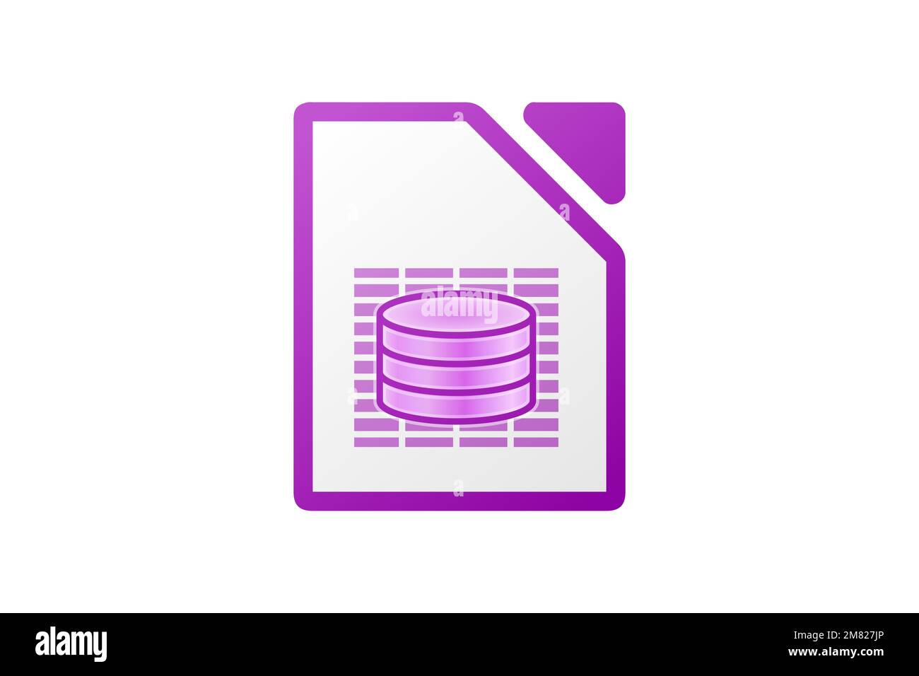 Libreoffice base logo white background stock photo alamy