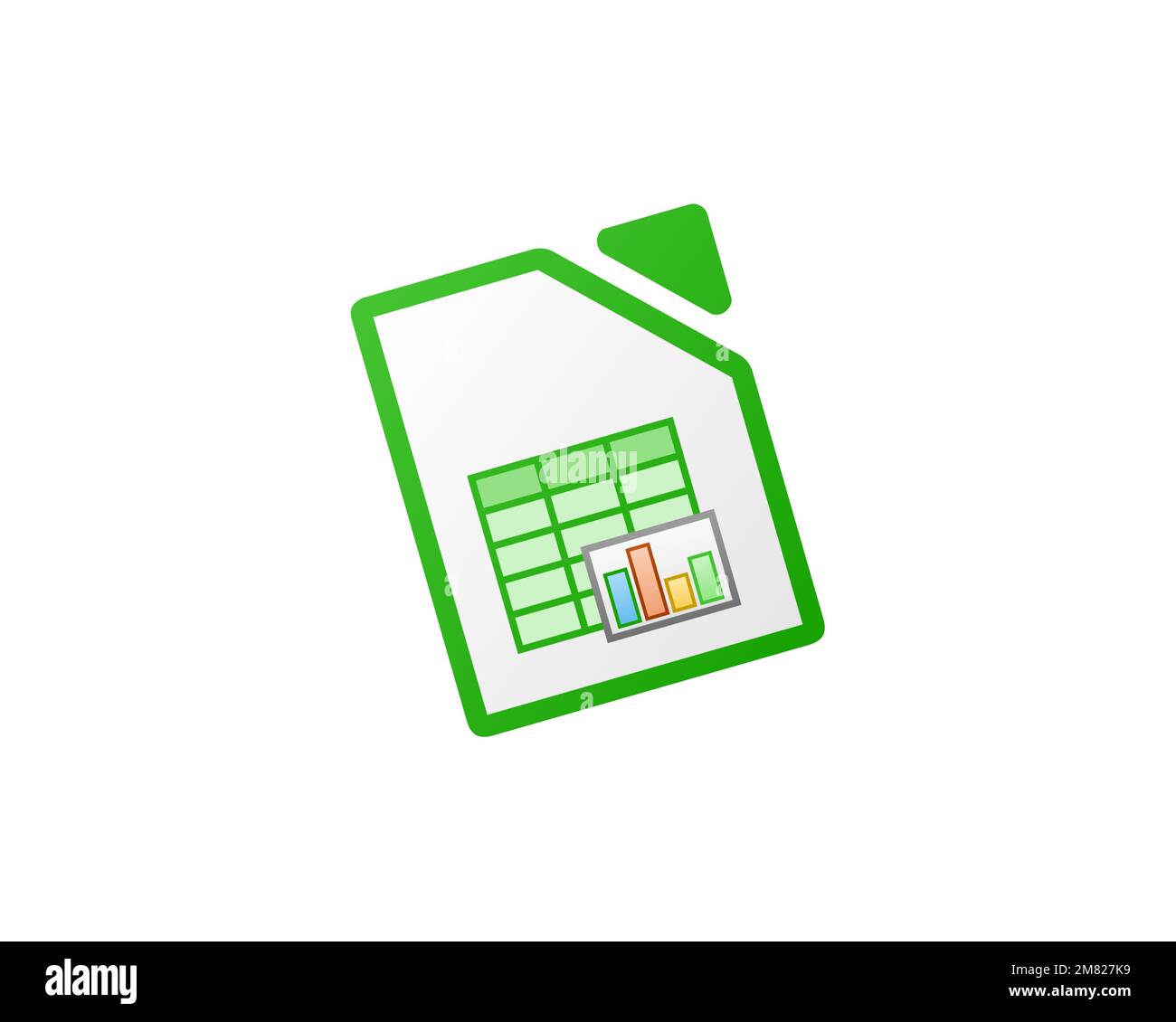 LibreOffice Calc, rotated logo, white background Stock Photo Alamy