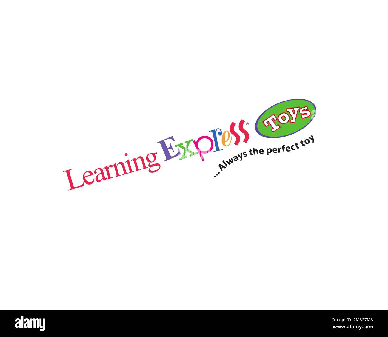 Learning Express Toys, Rotated Logo, White Background Stock Photo Alamy