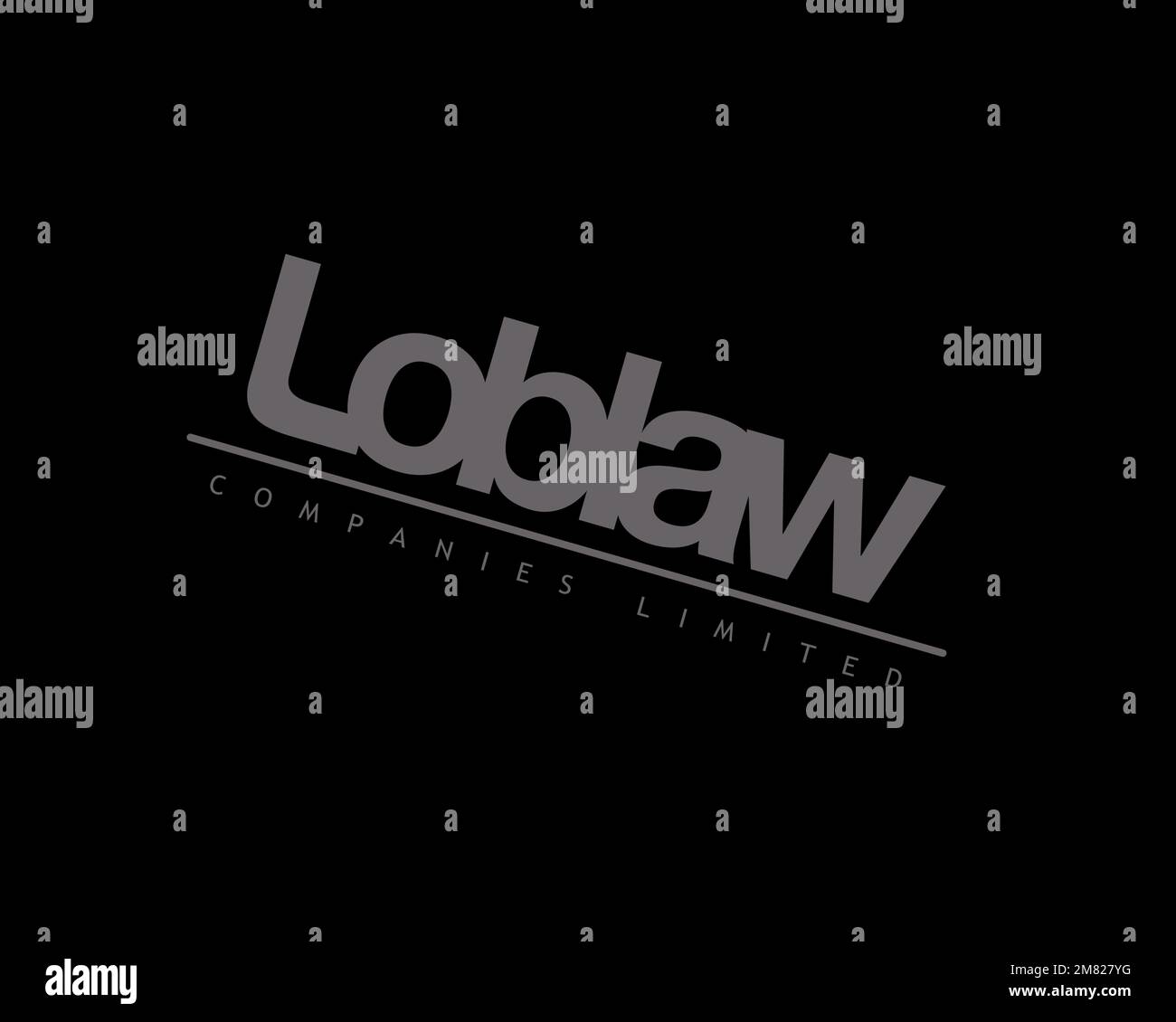 Loblaw Companies, rotated logo, black background B Stock Photo Alamy
