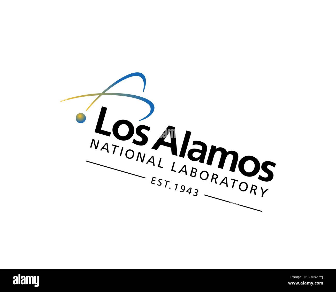 Los Alamos National Laboratory, rotated logo, white background B Stock