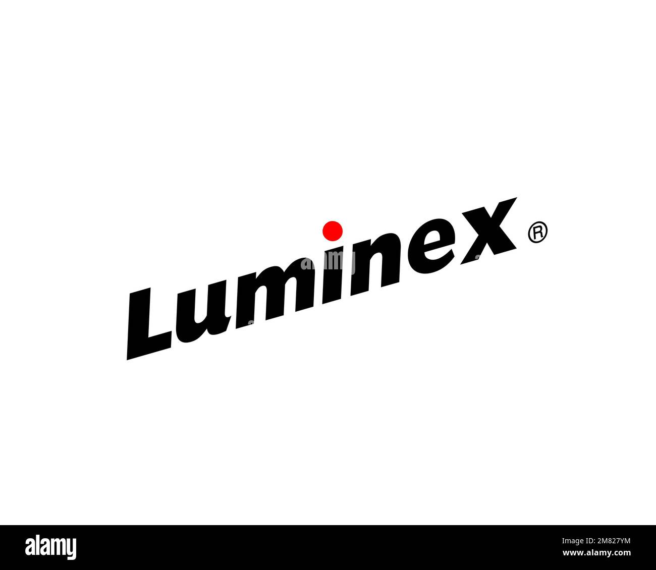 Luminex Corporation, Rotated Logo, White Background Stock Photo Alamy