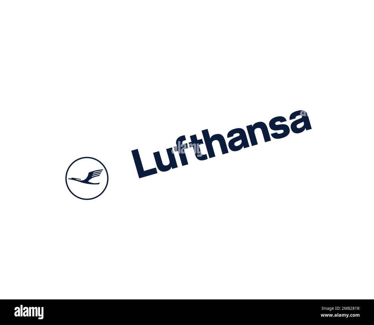 Lufthansa, rotated logo, white background Stock Photo Alamy