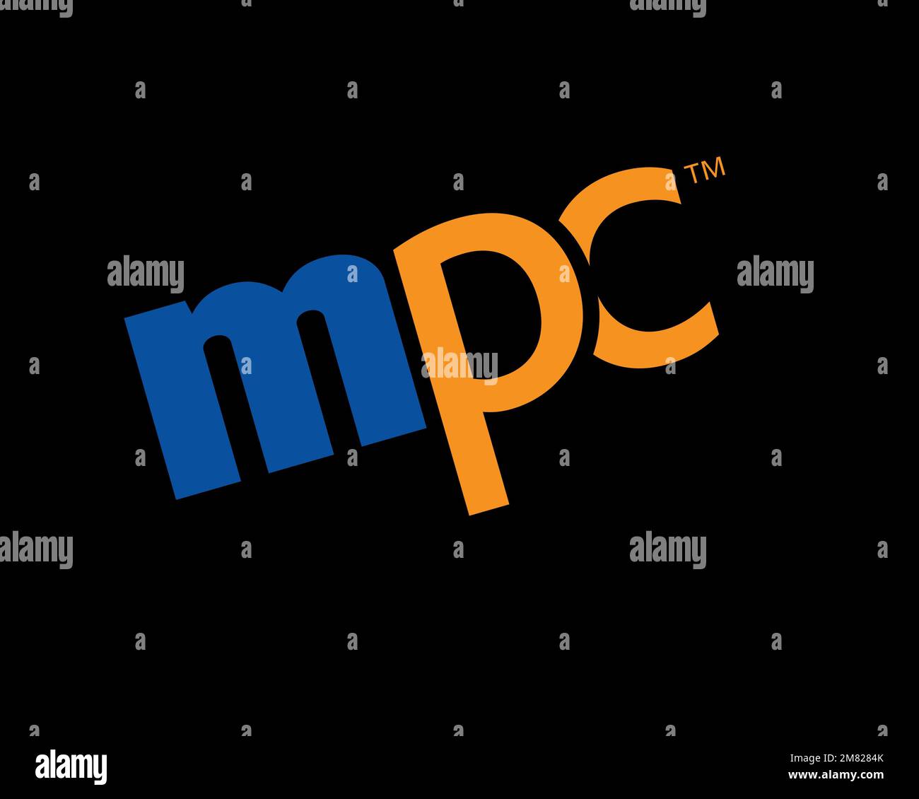 MPC Corporation, rotated logo, black background Stock Photo - Alamy