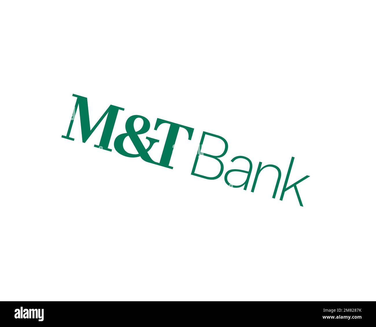 M&T Bank, rotated logo, white background B Stock Photo Alamy