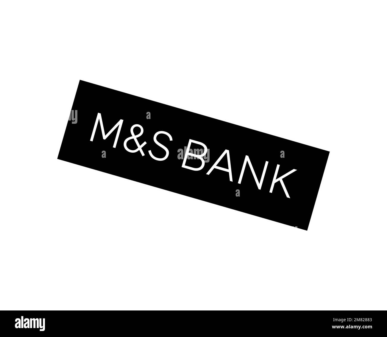 M&S Bank, rotated logo, white background B Stock Photo - Alamy