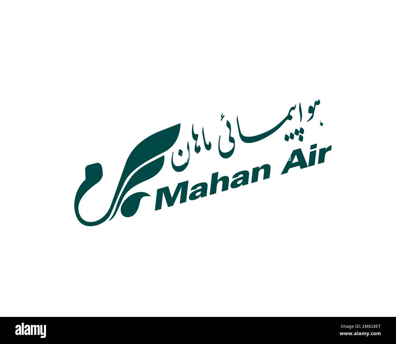 Mahan Air, rotated logo, white background Stock Photo Alamy