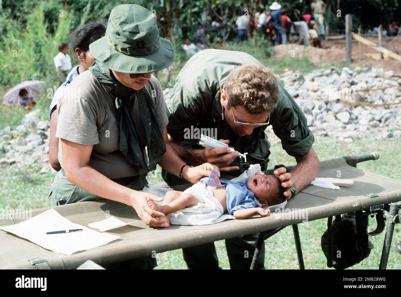 A doctor from the 7th Special Forces Group, Fort Bragg, North Carolina ...