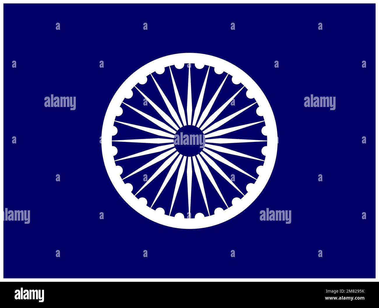 flag of Indo Aryan ethnoreligious groups Dalit Buddhists. flag representing ethnic group or culture, regional authorities. no flagpole. Plane design, Stock Photo