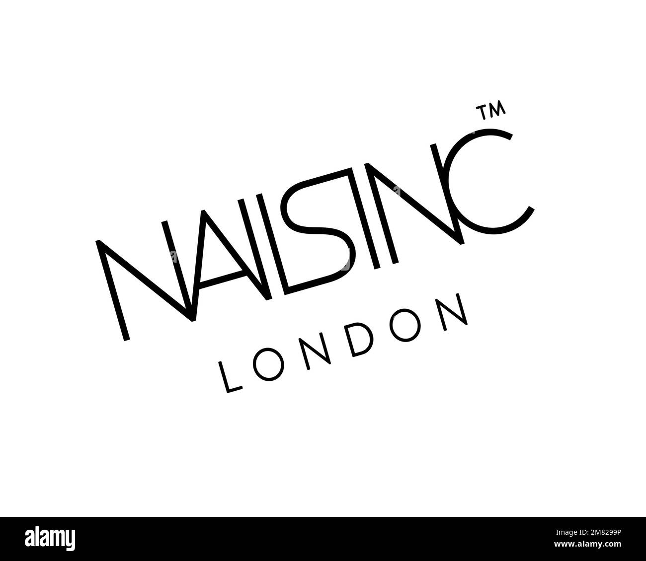 Nails Inc. rotated logo, white background Stock Photo Alamy