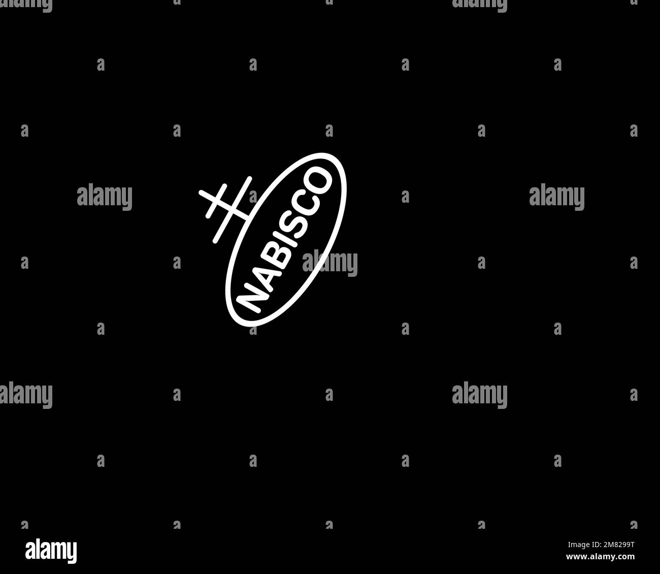 Nabisco, rotated logo, black background Stock Photo Alamy