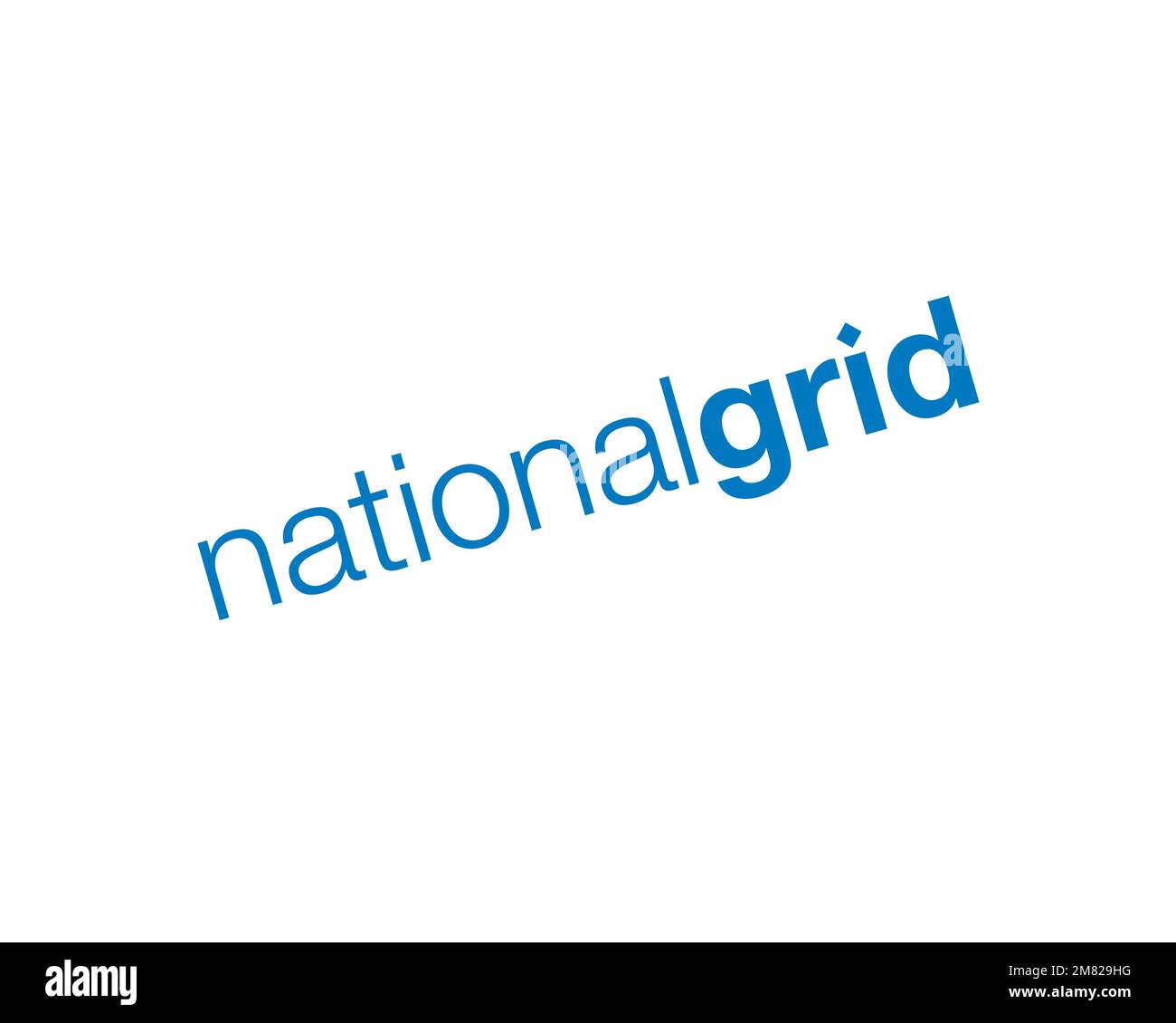 National grid plc rotated logo white background stock photo alamy