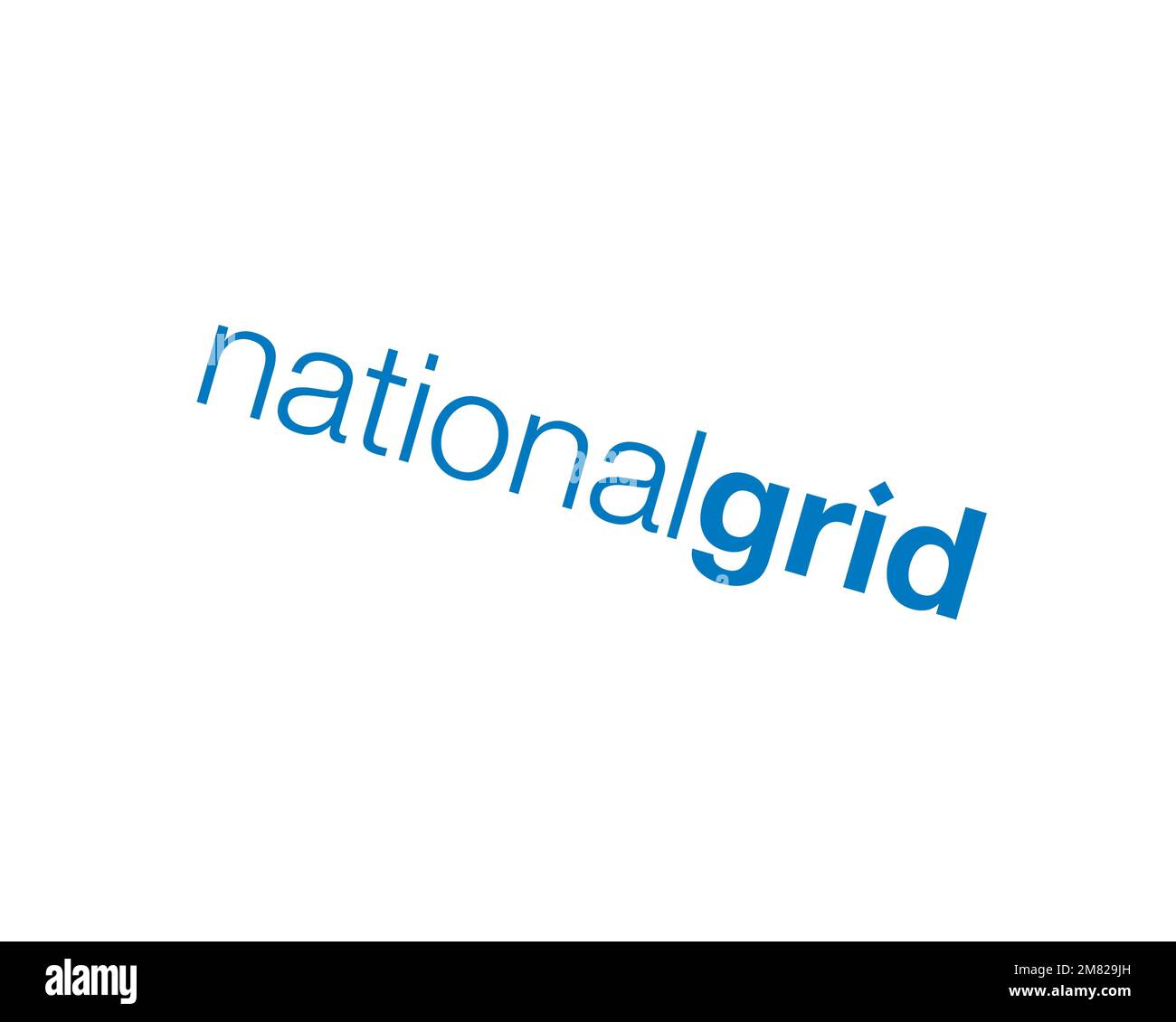 National Grid plc, rotated logo, white background B Stock Photo Alamy