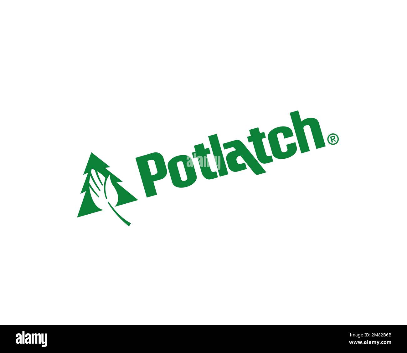 PotlatchDeltic, Rotated Logo, White Background Stock Photo Alamy