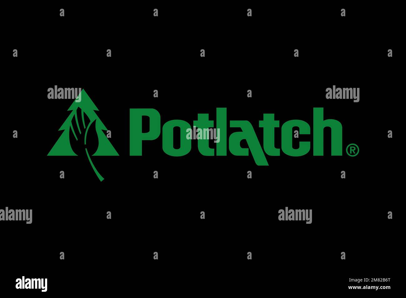 PotlatchDeltic, Logo, Black background Stock Photo Alamy