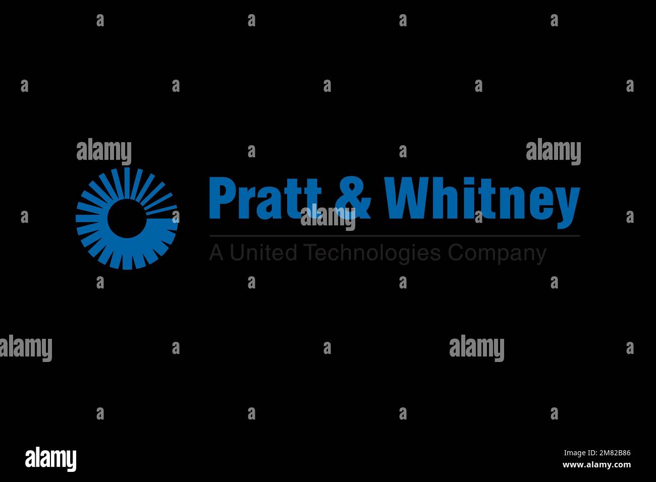 Pratt & Whitney, Logo, Black background Stock Photo - Alamy