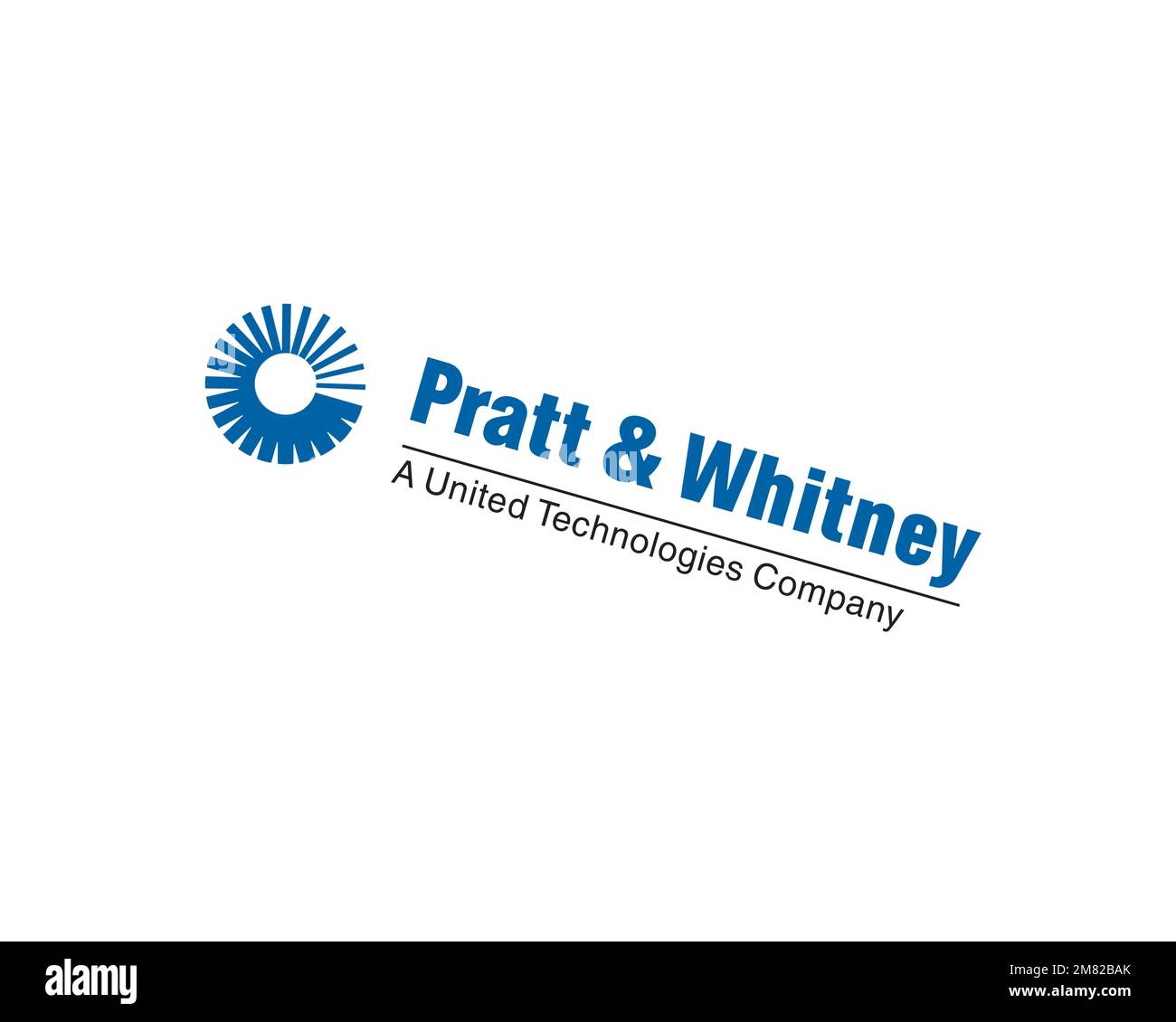 Pratt & Whitney, rotated logo, white background B Stock Photo