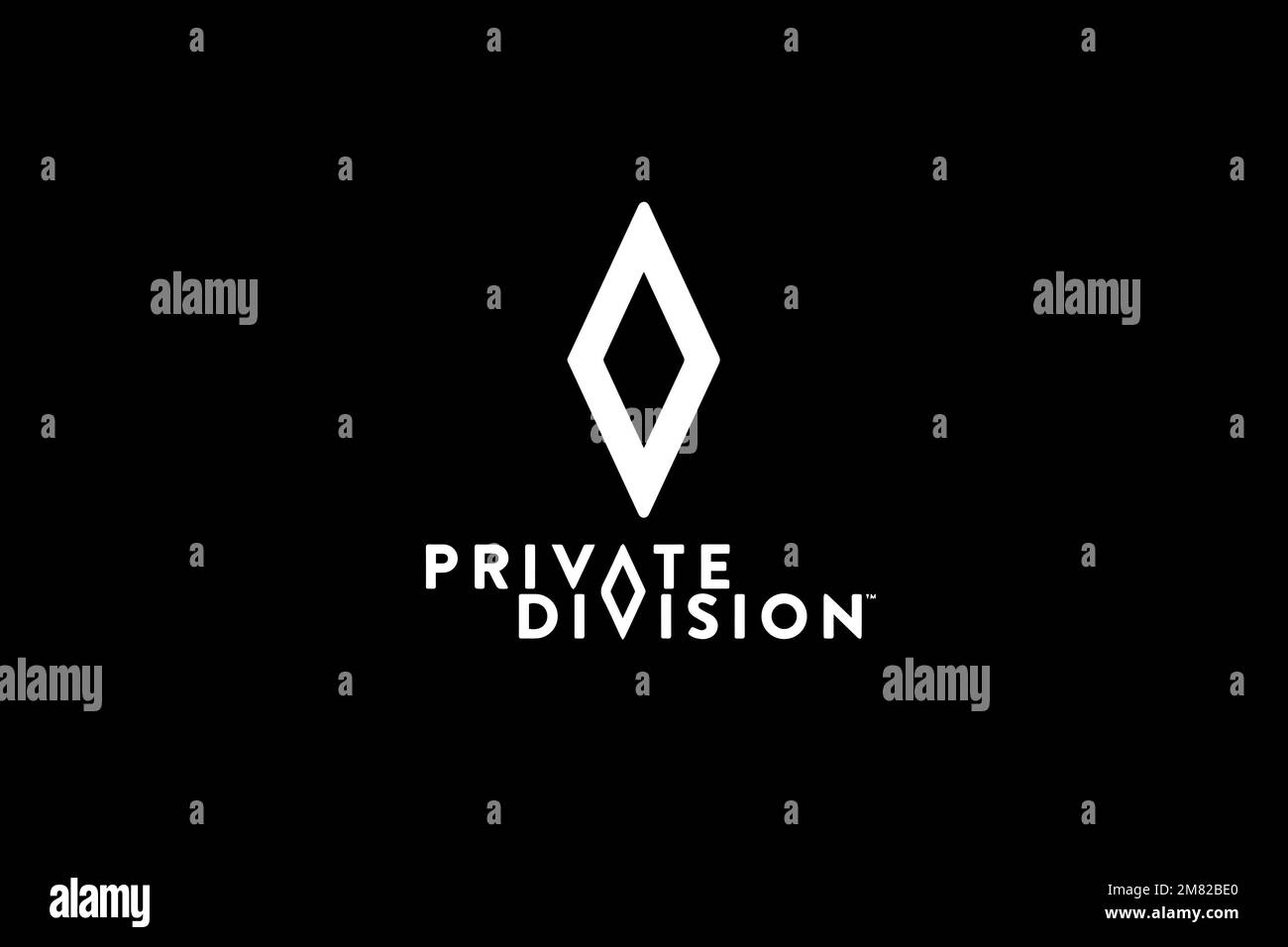 Private Division, Logo, Black Background Stock Photo