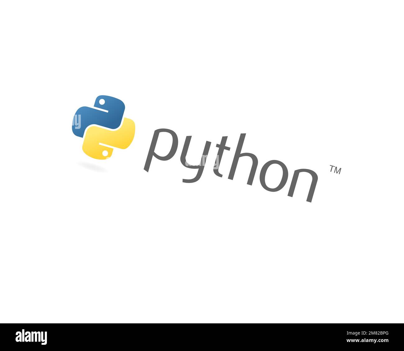 Python programming language, rotated logo, white background B Stock ...