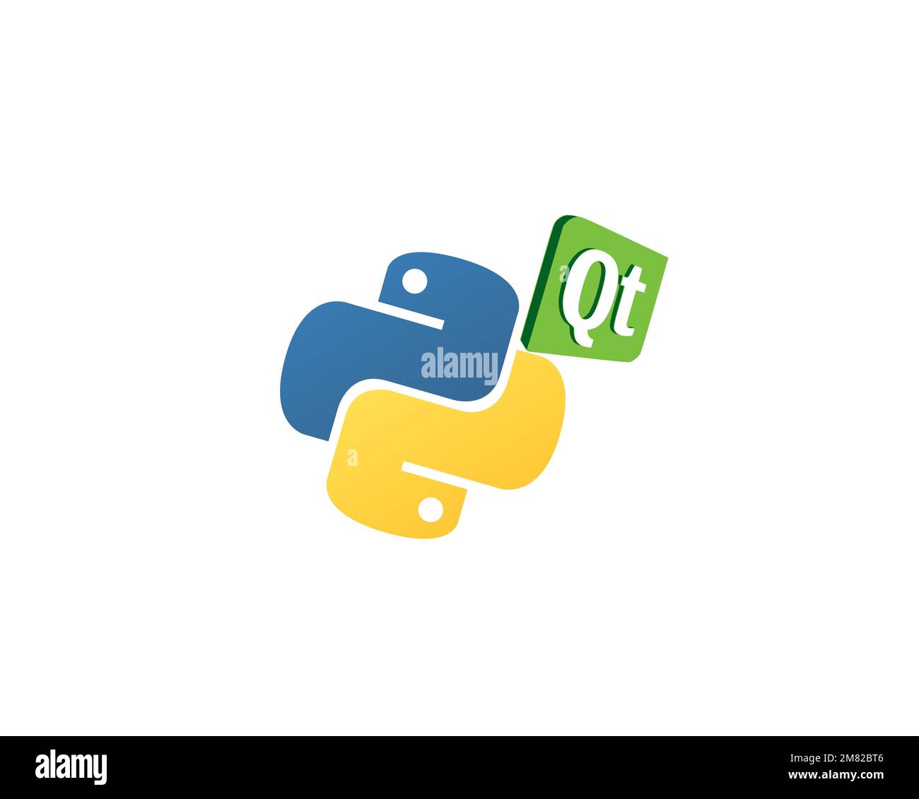 PyQt, rotated logo, white background B Stock Photo - Alamy