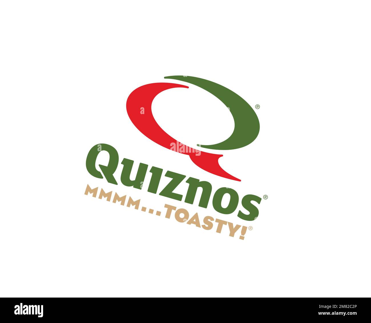 Quiznos, rotated logo, white background B Stock Photo Alamy