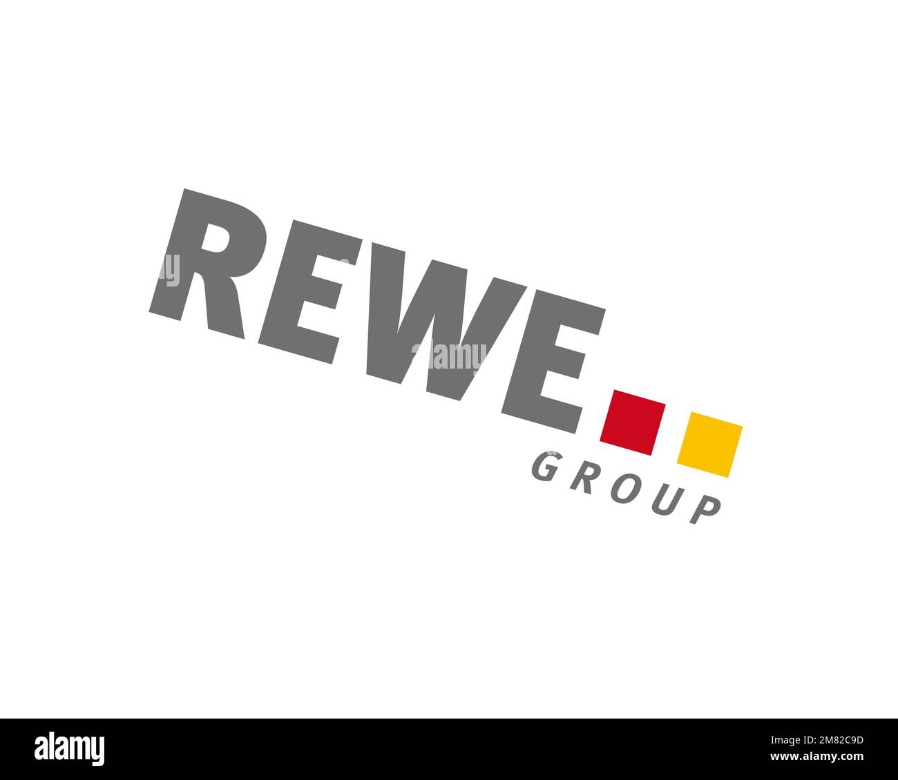 REWE Group, rotated logo, white background B Stock Photo - Alamy