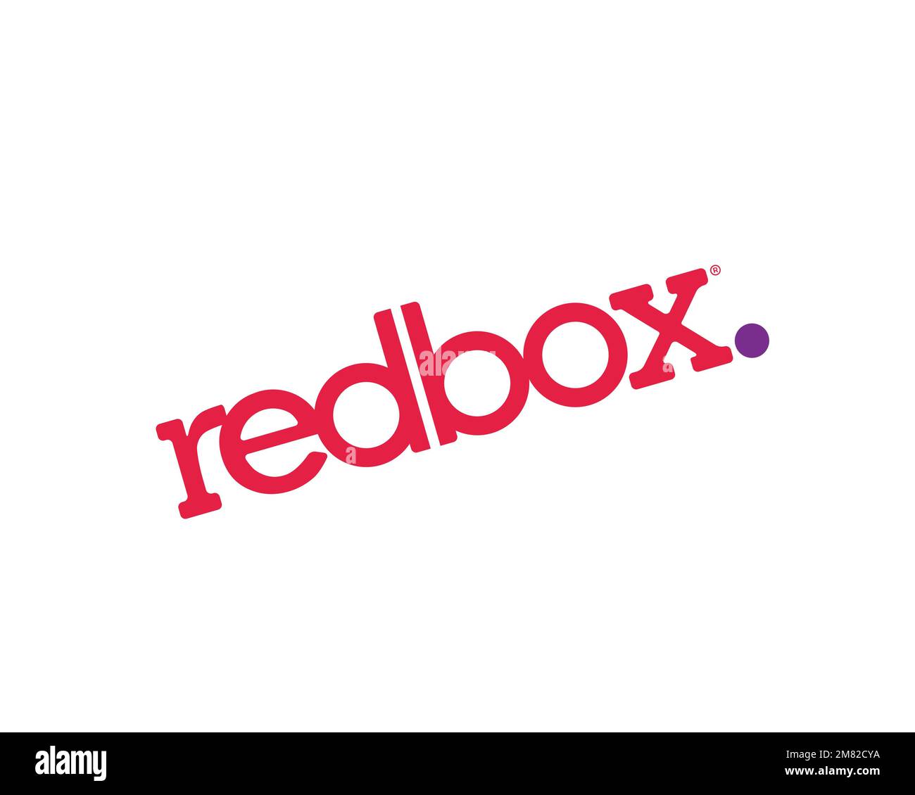 Redbox, rotated logo, white background Stock Photo Alamy
