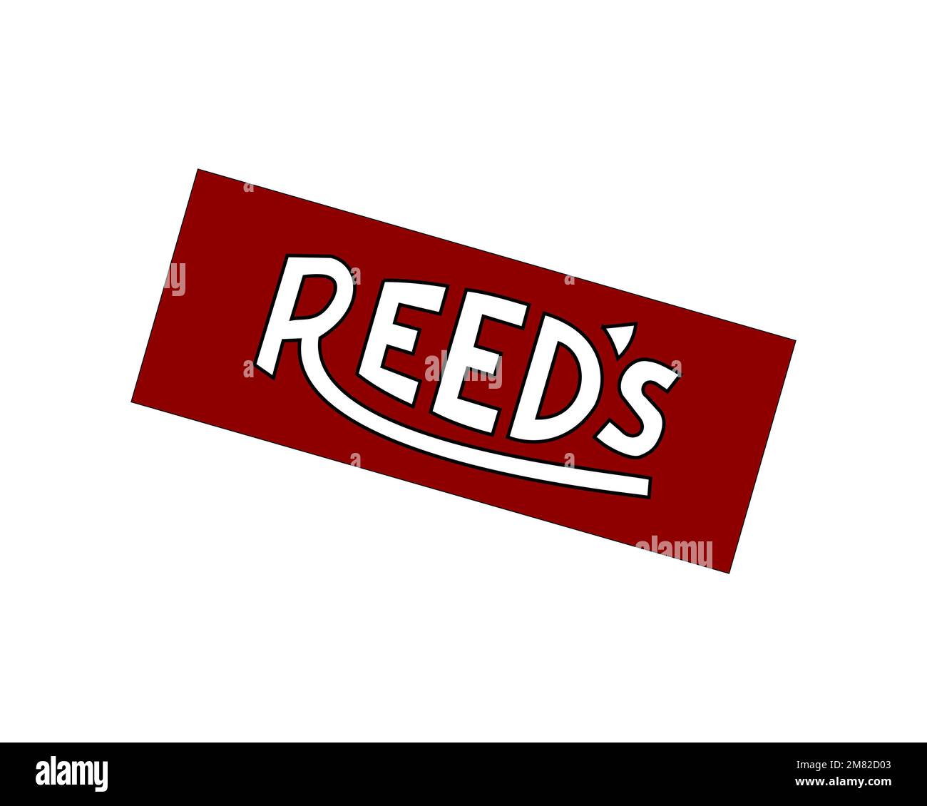 Reed's Candy, Rotated Logo, White Background B Stock Photo Alamy