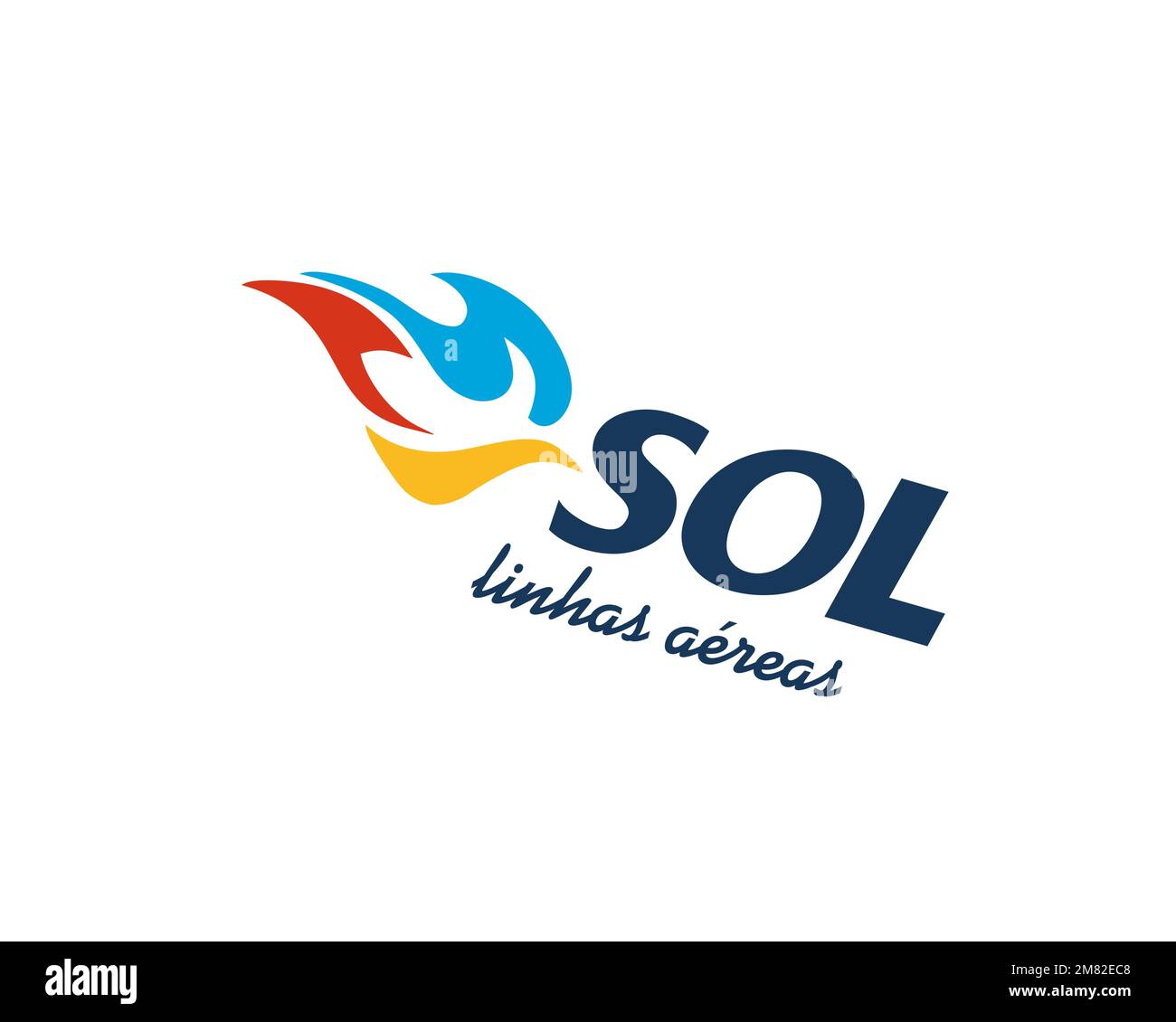 Sol Linhas Aereas, rotated logo, white background B Stock Photo Alamy
