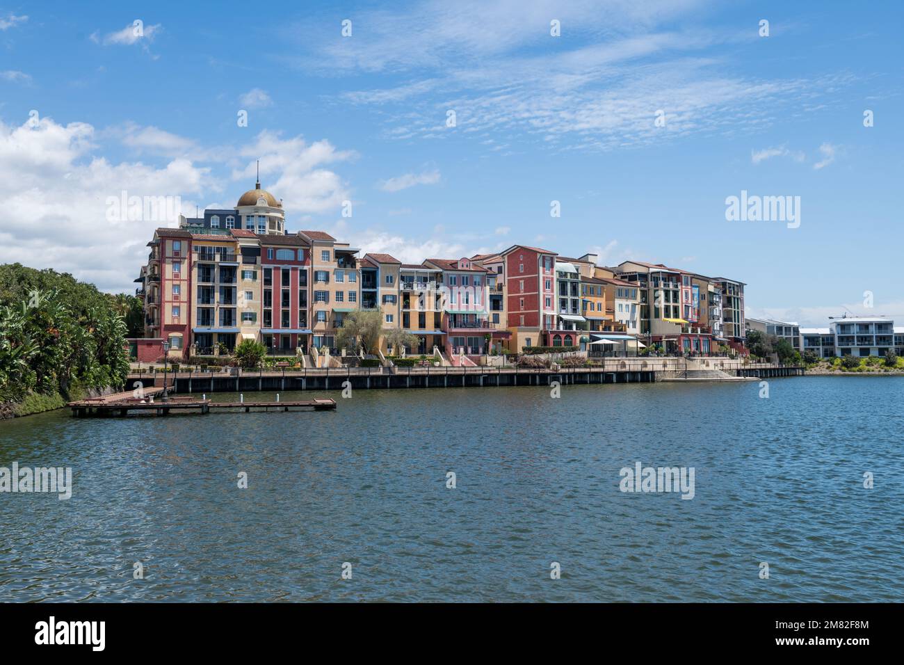 Emerald Lakes estate architecture during the day, French Quarter, Gold