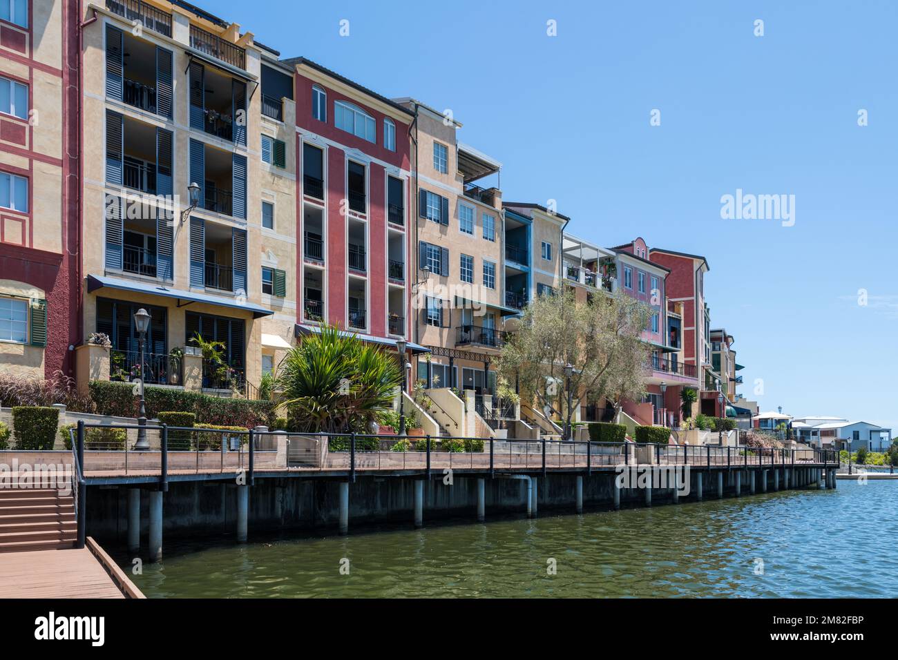 Gold Coast, Queensland Australia January 9 2023 Colourful architectural apartments Emerald