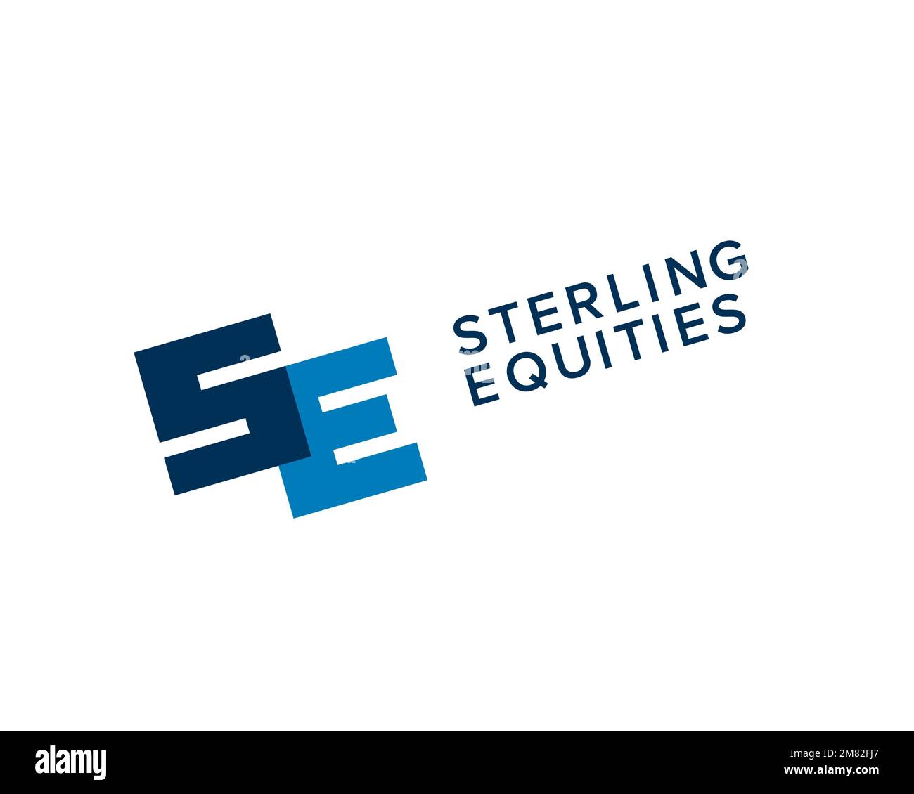 Sterling Equities, Rotated Logo, White Background Stock Photo Alamy